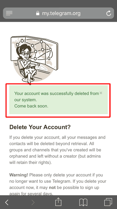 Delete my account - دیلیت اکانت تلگرام چگونه انجام میشود؟