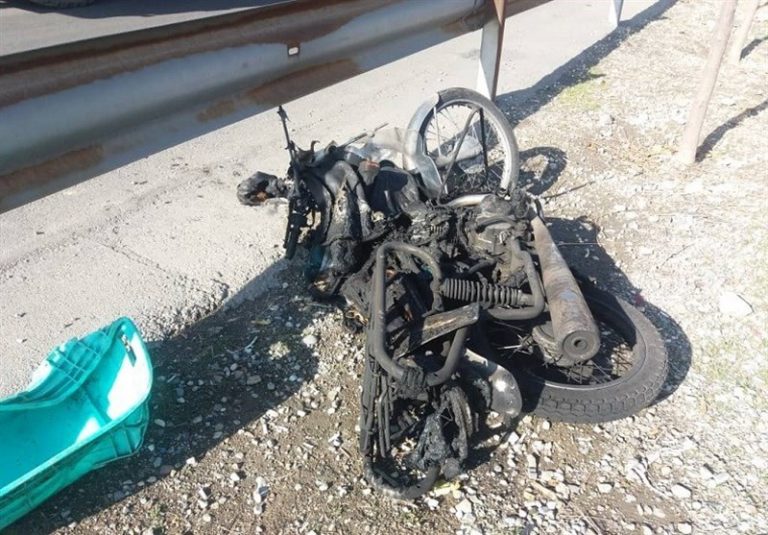 لایی‌کشی مرگبار موتورسیکلت در بزرگراه امام علی(ع) + تصاویر