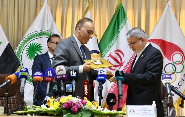 امضای تفاهمنامه ورزشی کمیته ملی المپیک ایران با عراق