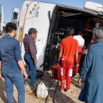 واژگونی اتوبوس در محور ایرانشهر با ۲۰ مصدوم