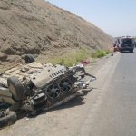 واژگونی خودروی پژو در محور داراب یک کشته و ۱۰ مصدوم برجا گذاشت