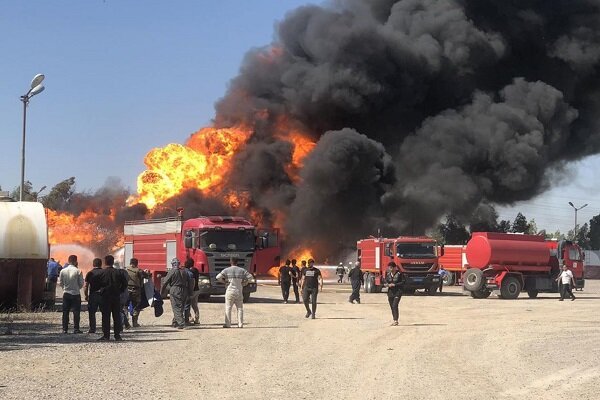 آتش سوزی در پالایشگاه نفت اربیل مهار شد+ تصاویر