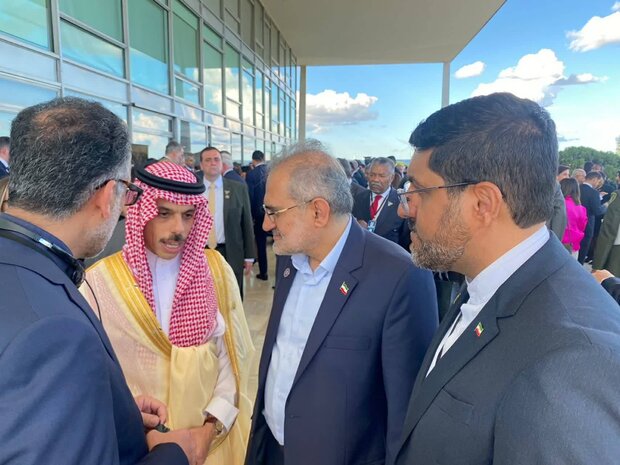 معاون پارلمانی رئیس‌جمهور با وزیر خارجه عربستان دیدار و گفتگو کرد