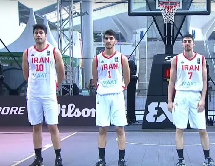 پیروزی تیم بسکتبال سه نفره ایران مقابل برونئی