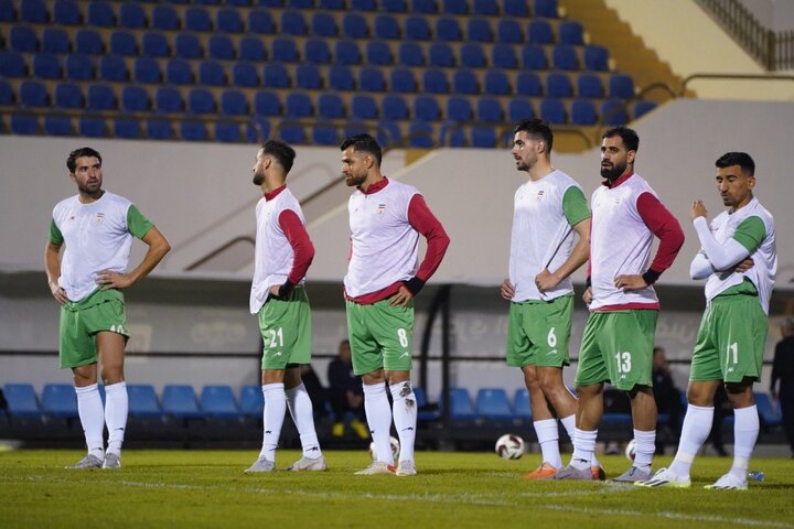تمرین گلزنی تیم ملی ایران قبل از بازی با اردن