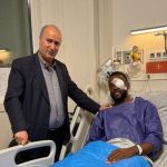 عیادت رییس فدراسیون فوتبال از کوین یامگا عیادت رییس فدراسیون فوتبال از کوین یامگا