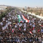 تظاهرات گسترده مردم یمن در شهر صعده در حمایت از فلسطین