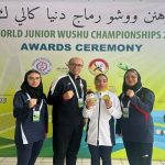 درخشش مدال زرین طلا بر گردن دختر ووشوکار ایران درخشش مدال زرین طلا بر گردن دختر ووشوکار ایران