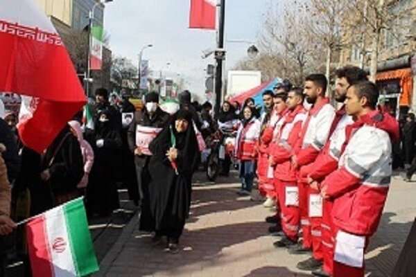 استقرار ۷ هزار و ۳۳۳ نیروی امدادی هلال‌احمر در راهپیمایی ۲۲ بهمن